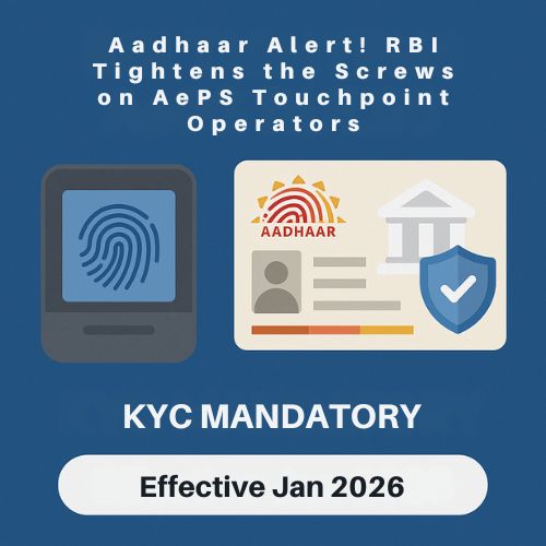 Aadhaar Alert! RBI Tightens the Screws on AePS Touchpoint Operatorspertaining to financing of projects in infrastructure and non-infrastructure