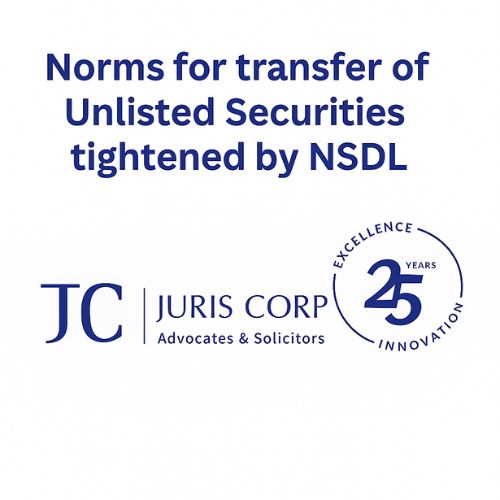 Norms for transfer of Unlisted Securities tightened by NSDL