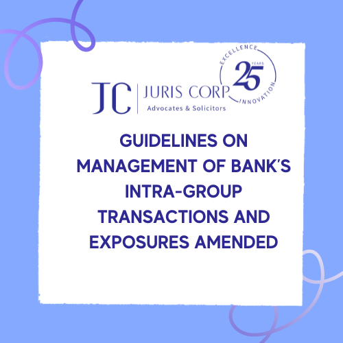 Guidelines on Management of Bank’s Intra-Group Transactions and Exposures Amended