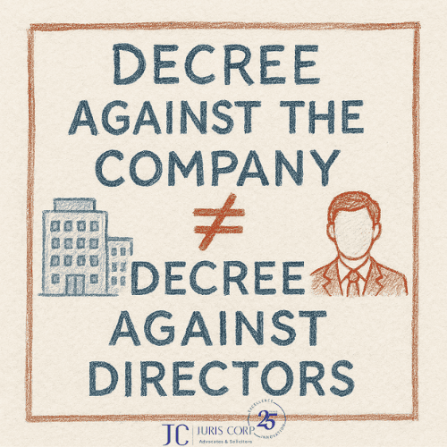 Decree Against the Company ≠ Decree Against Directors