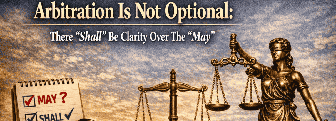 Arbitration Is Not Optional : There ‘Shall’ Be Clarity Over The ‘May’ hem