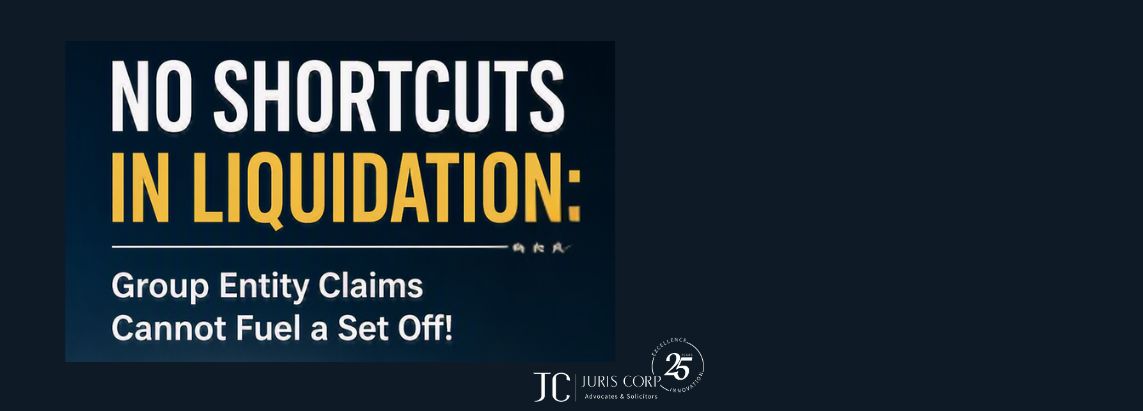 No shortcuts in liquidation Group entity claims cannot fuel a set off!
