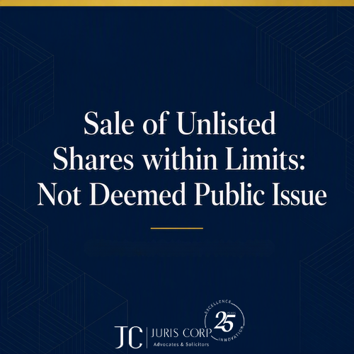 Sale of Unlisted Shares within Limits Not Deemed Public Issue